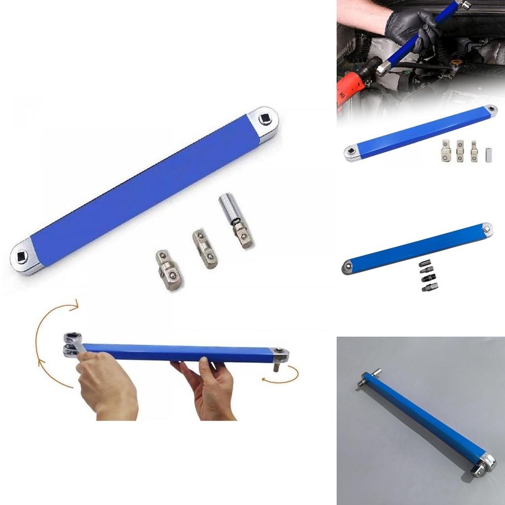 High Carbon Steel 15-inch Offset Extension Wrench Multi-functional Adjustable Tool