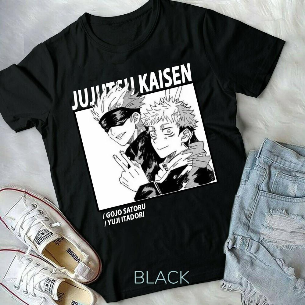 Футболка Jujutsu Kaisen, Аниме, Годжо и Юдзи, Мерч Jujutsu Kaisen, Унисекс футболка