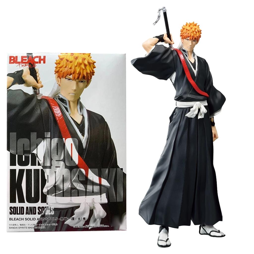 19 см Аниме BLEACH Фигурка Куросаки Ичиго Вынимает Меч Зангетсу ПВХ Фигурки Действия Коллекция Ножей Модель Игрушки Подарки Для Мальчика