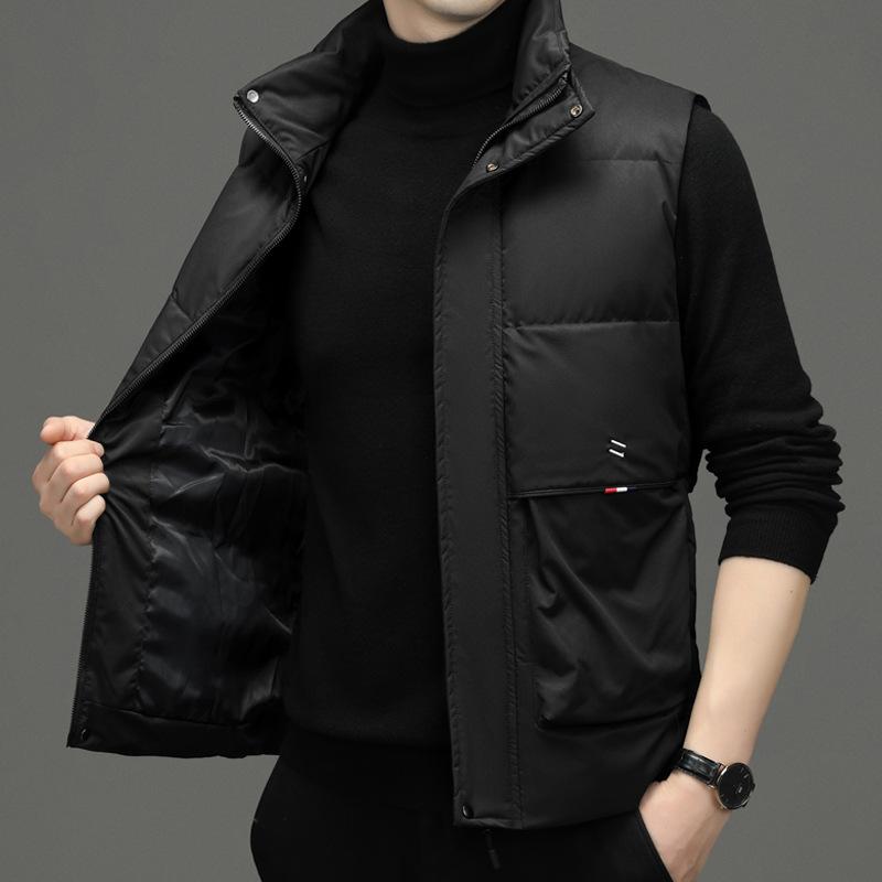 Жилет мужской осенне-зимний, новый жилет с хлопковой подкладкой, корейская версия трендовой куртки с хлопковой подкладкой, осенне-зимнее пальто, мужская одежда
