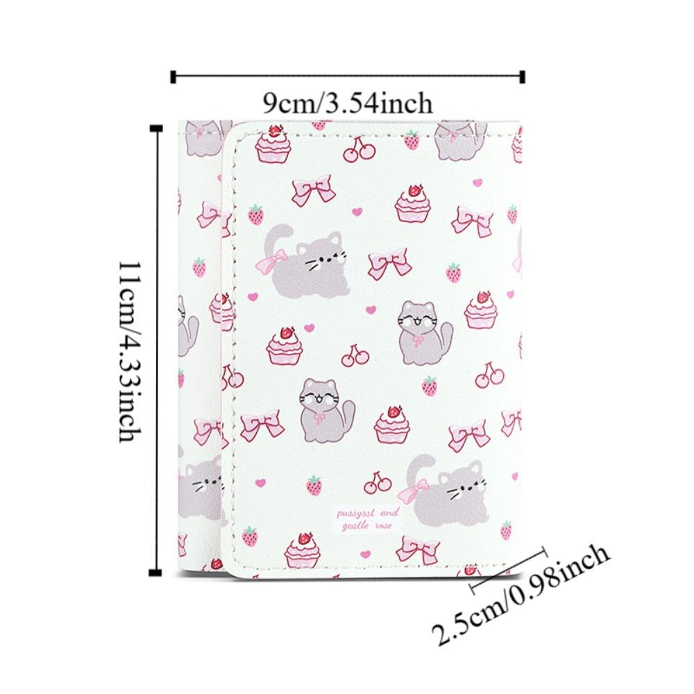 Портмоне для девочек с несколькими отделениями для карт, портативный трехслойный кошелек с изображением медведя из мультфильма, короткий кошелек для студентов