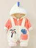 Winter Fleece Crawling Suit for Newborns - Unisex Warm Romper Set for Outings