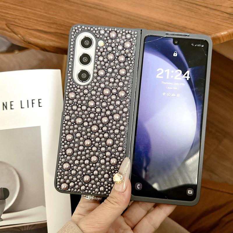 Подходит для чехла мобильного телефона Samsung ZFold6, полноэкранный жемчужный полный чехол, высококачественный защитный чехол, чехол для складного мобильного телефона Zfold5 3