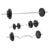 3145028 vidaXL Dumbbell and Bar Set with Plates 60 Kg