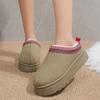 2024 Новые женские шерстяные тапочки, теплые шерстяные низкие сапоги на платформе, тапочки, женские уличные нескользящие ботинки, обувь для женщин