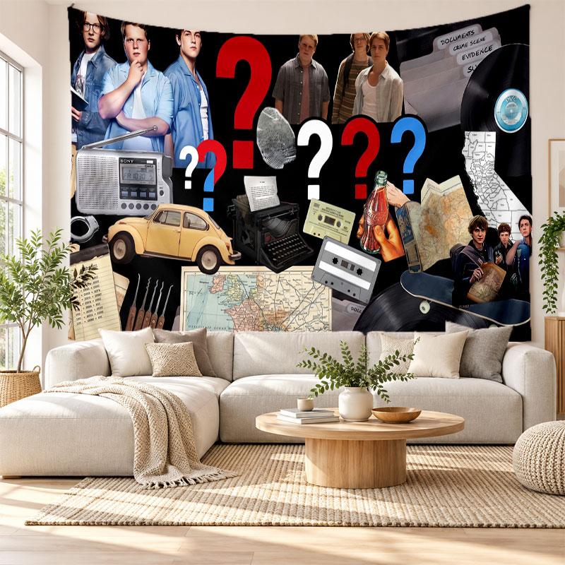 Die drei Fragezeichen Wall Tapestry Home Decor Hanging Cloth Art Background Tapestry for Bedroom