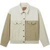 Levis Loose Classic Fashion Street Corduroy Cotton Jacket Women Jacket Beige Khaki A9444-0000