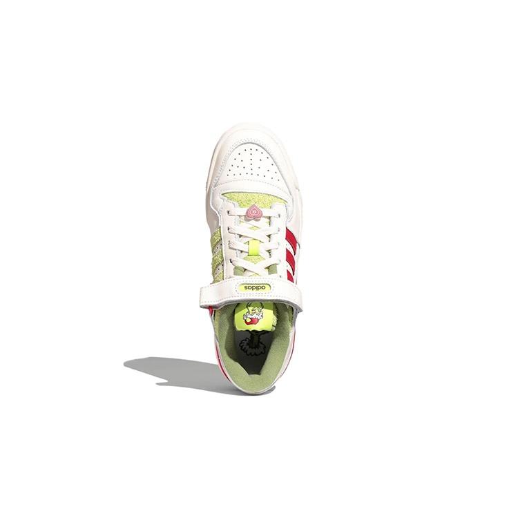 (GS) adidas x Dr. Seuss Forum Low J 'The Grinch Cream White' Kids' ID9175