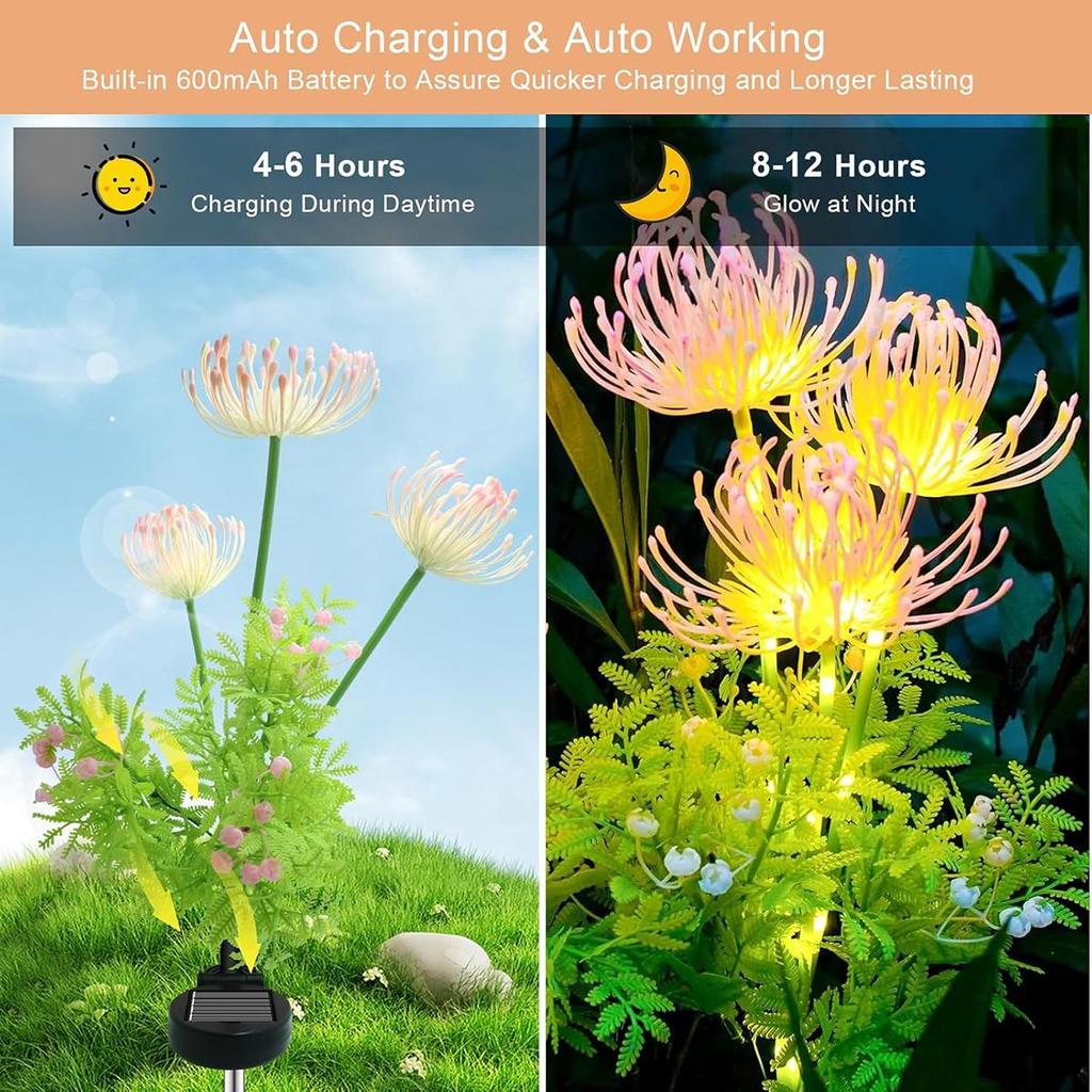 Солнечные садовые фонари для газонов, солнечные цветы, фонари для улицы, патио, сада, двора, украшения и подарок на День матери