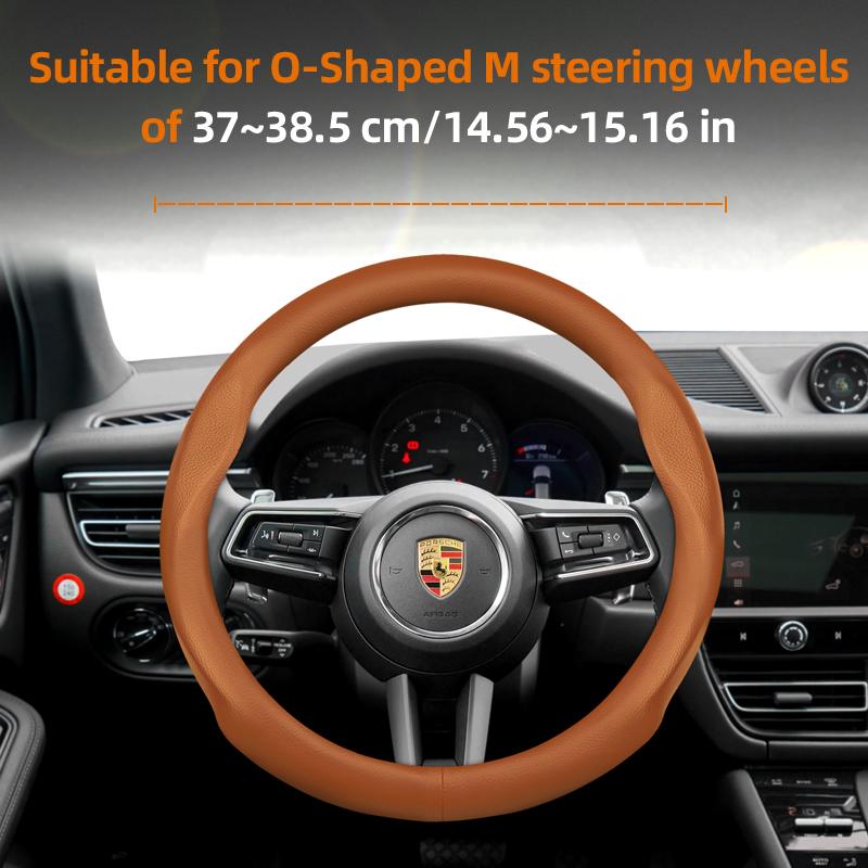 Подходит для Porsche Ультратонкая Дышащая Кожаная Накладка на Руль Подходит для Casenne 996 Macan 957 Volante Boxster 986 718 Alcantara 997