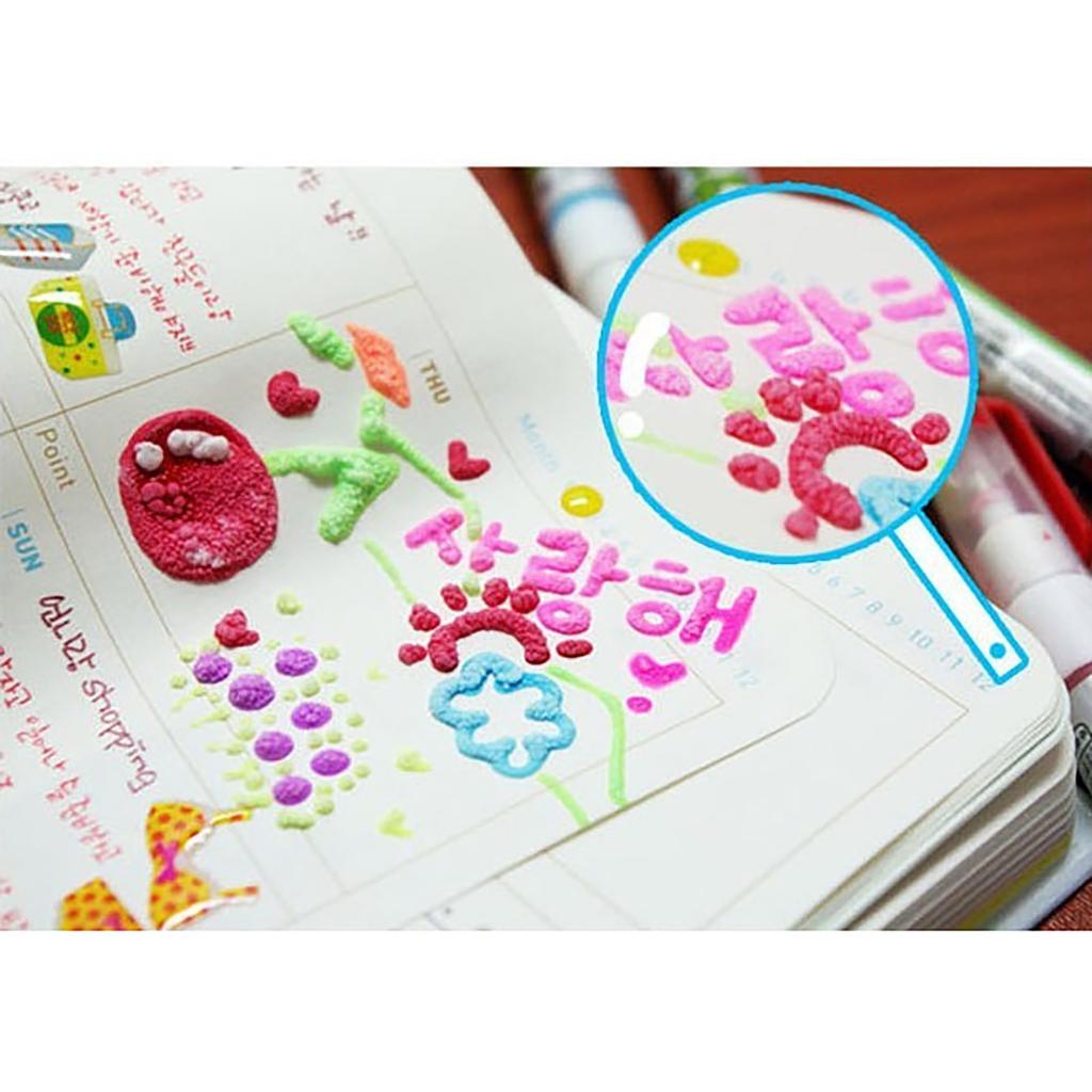 Ручки для рисования попкорна «сделай сам», волшебные пухлые ручки, 6-цветная пухлая пузырьковая ручка Puffy 3D Art Pen, креативные маркеры для детей, рисование и раскрашивание, 60 мл