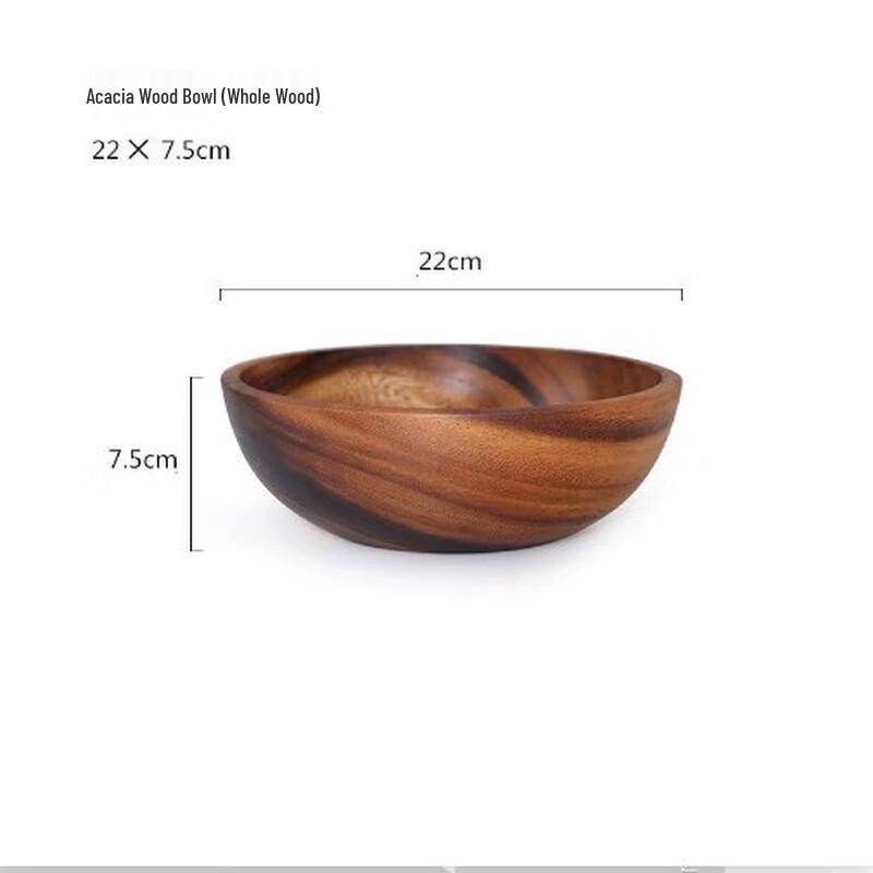 ZISIZ Wooden Salad Bowl & Utensil Set