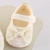 Новые летние детские кружевные туфли с бантом для младенцев, для девочек, противоскользящая мягкая подошва, обувь для ходьбы для домашнего использования, для малышей, первые шаги