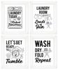 Inkdotpot 4 Piece Laundry Poster for Laundry Room Decor Wash Dry Fold Repeat , Laundry Room Posters Wall Art
