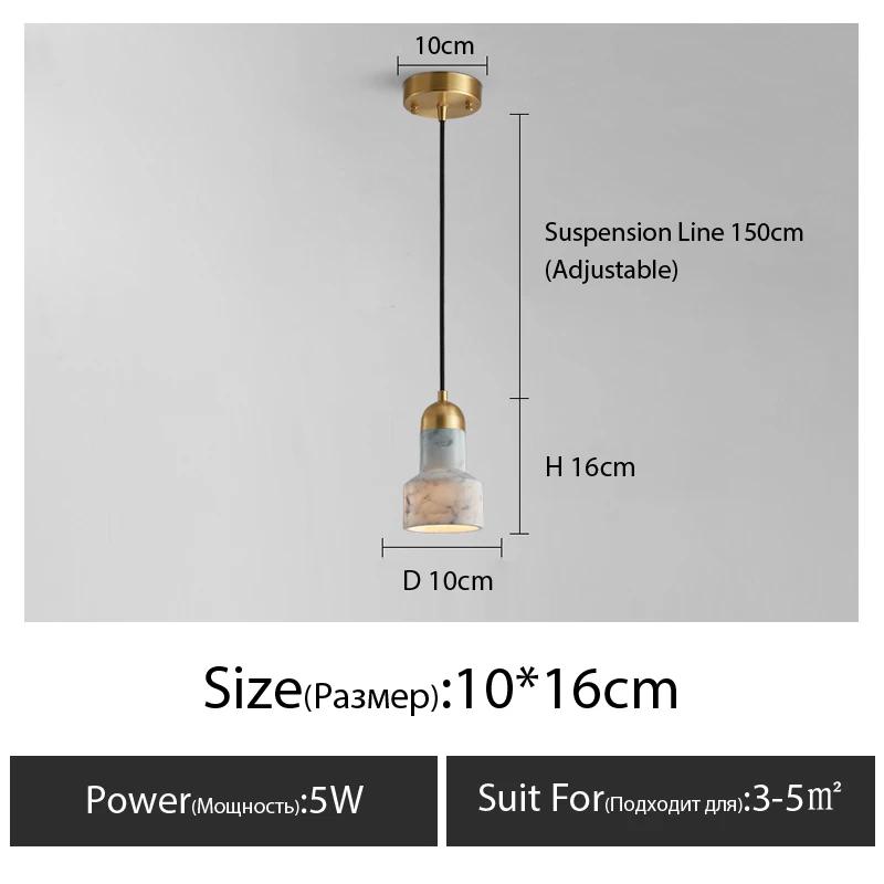 Современные минималистские подвесные светильники для спальни, ресторана, скандинавского искусства, с одной головкой, мраморные, медные, подвесные светильники для бара, украшения