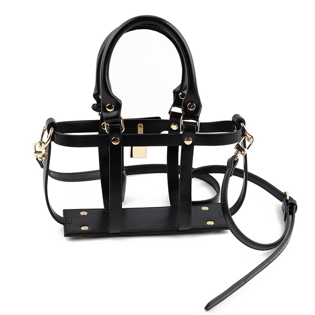 Роскошный полый набор сумки-тоут и сумки-мессенджера DIY Аксессуар для сумки кроссбоди PU Чехол Набор для преобразования для сумочки Черный/Кофе