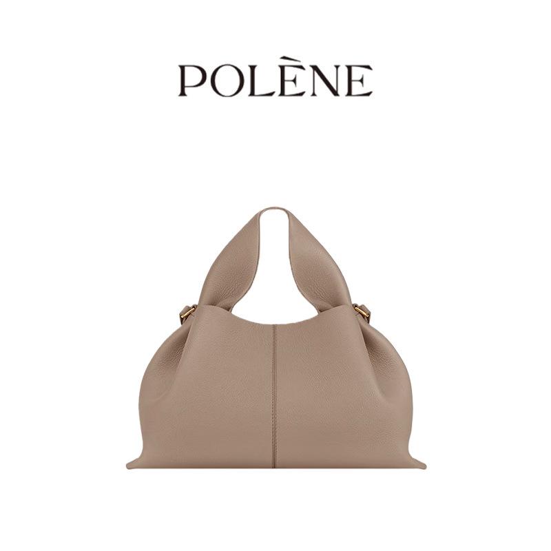 French Luxury Genuine Leather Dumpling Handbag - Retro European & American Design