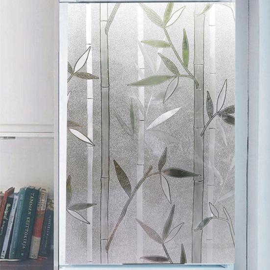 Window Stickers 3D Self Adhesive PVC Decorative DIY Glass Film for Bathroom