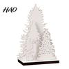 Decorative Wooden Hollow Sculptures LED Christmas Tree Tabletop Decor, Glowing Light Up Eve Party Decorations Ornaments for Holiday And Festive