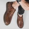 Мода 2025 Бренд Мужские Летние Перфорированные Дышащие Оксфорды Высококачественные Мужские Удобные Кожаные Повседневные Туфли с Увеличением Роста