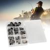 55Pcs Fishing Rod Guides Line Rings Set Stainless Steel Ceramic 9 Different Sizes Fishing Rod Guides Tip Rings