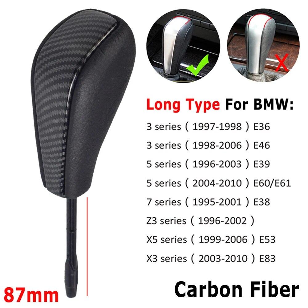 Для BMW E39 E46 E53 E60 E61 E63 E64 E83 E81 E82 E87 E90 E91 E92 оригинальное качество автомобильная ручка автоматического переключения передач ABS кожа
