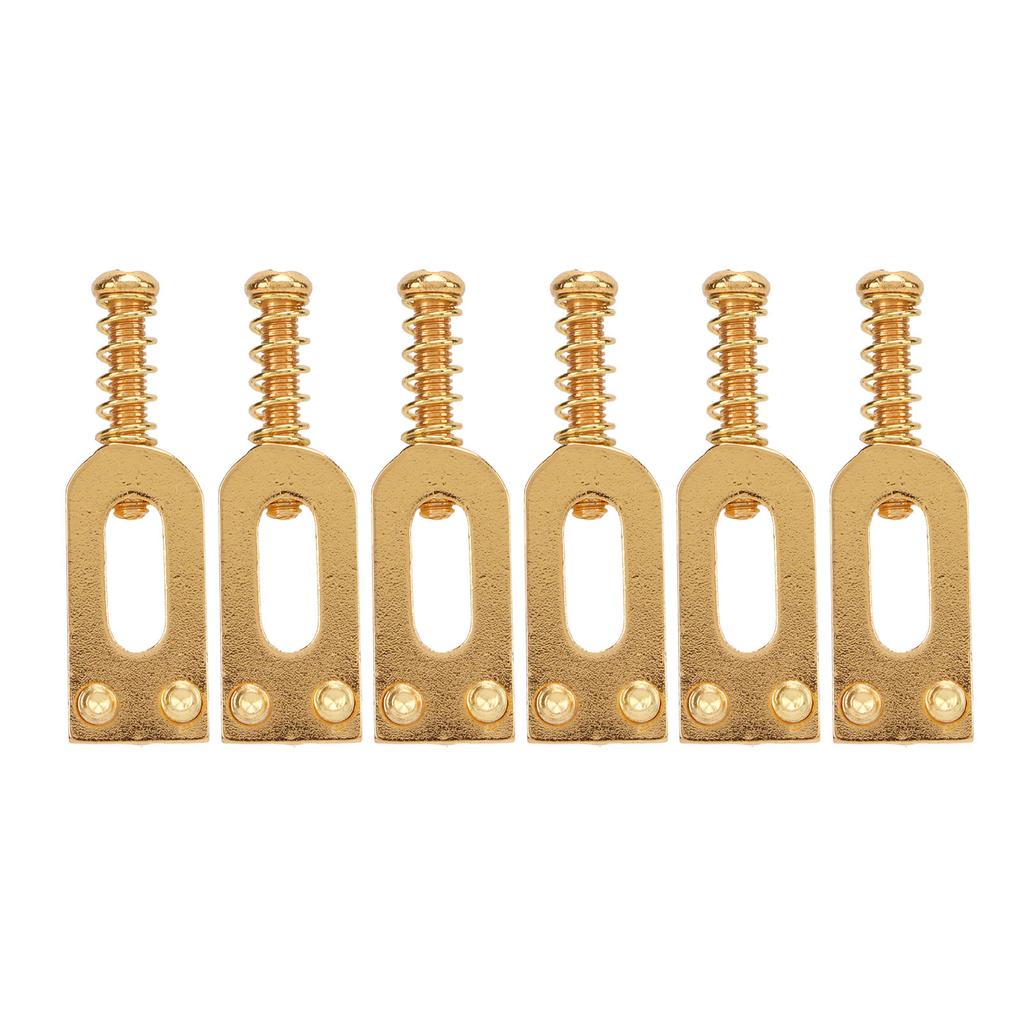 6Pcs U Shaped Electric Guitar Bridge Saddles Tremolo Metal Roller Screw Saddle Replacement