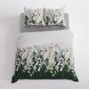 LEAFY bedding set 220x200 cm - cotton sateen, tropical leaf pattern