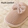 Fashion Fashion Women's Bow Slippers Fall/Winter Indoor Bedroom Floor Lightweight and Comfortable&Soft Warm Slippers for Home