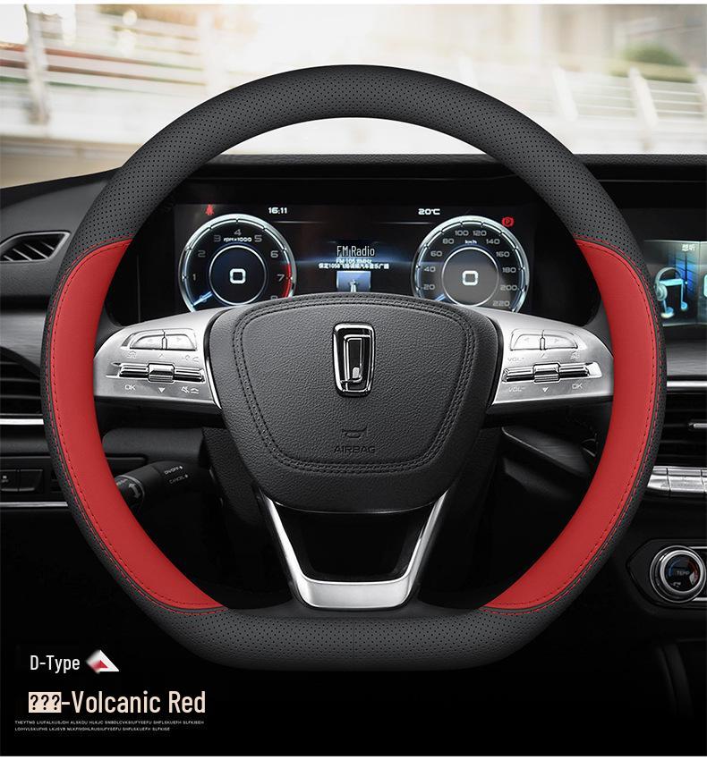 Ultra-Thin Genuine Leather Steering Wheel Cover for Besturn NAT B70, T77, T90, T50, Yueyi