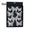 Wedding Holiday Butterfly Decor 1 Set Glitter Christmas Ornament, Double Layer Sequins Artificial for Hanging Tree, Festive Home Decoration