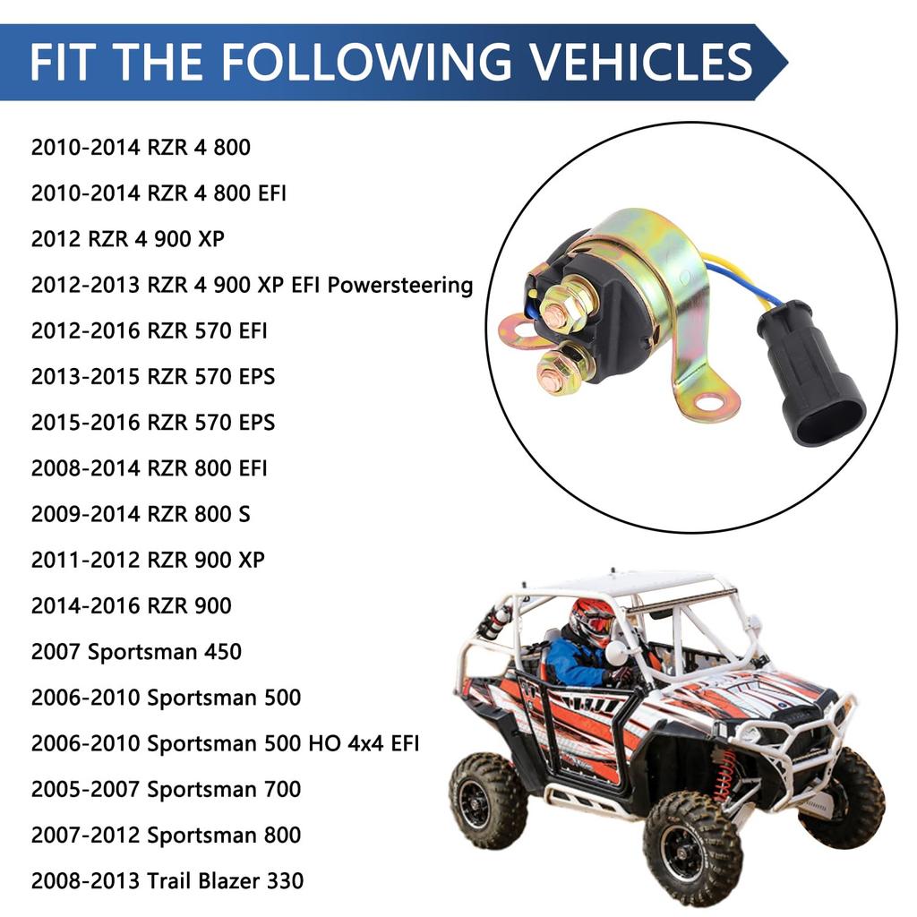Реле соленоида стартера совместимое с Polaris Ranger 400 500 570 700 800 RZR 4 XP S 570 800 900 Sportsman 500 700 800 Trail Boss 330 Trail Blazer