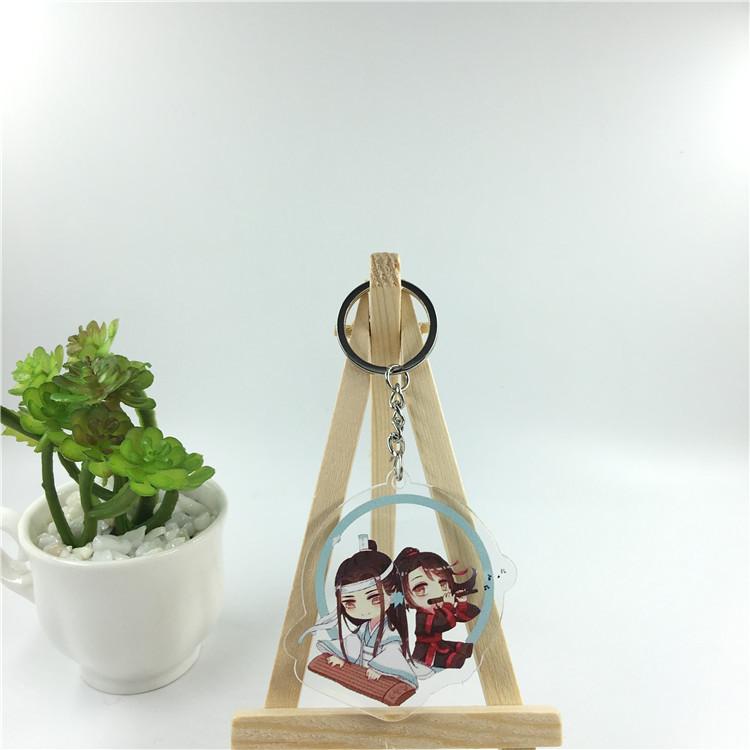 Аниме игры Вэй Усянь Лан Чжань персонаж мультфильма акриловый брелок металлическое кольцо автомобильная сумка украшение для ключей аксессуар подарок аниме подарки кулон