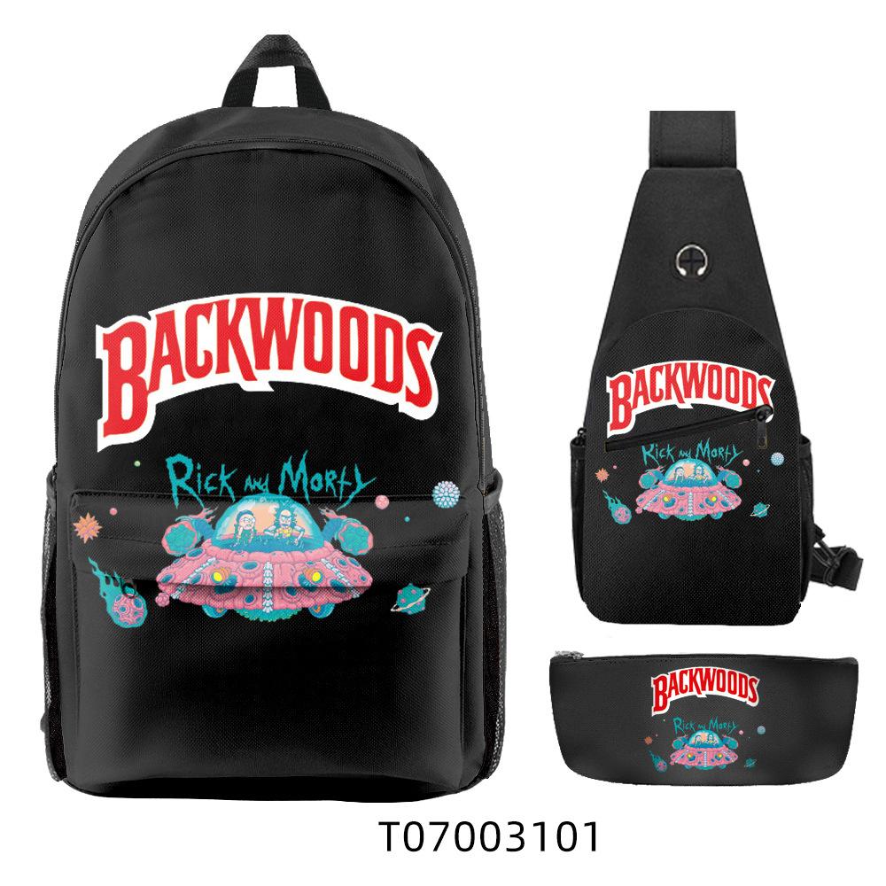 Популярный 3D Рюкзак Backwoods Сигара Студенческий Рюкзак для Кампуса Дорожная Сумка