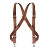 Retro Leather Suspenders Metal Clip Suspender Clip Simple Suspenders for Men  Gift