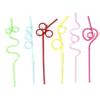 10PCS Reusable Glass Cup Straw Colorful Styling Clear Thumbler Straw Juice Straw Bar Accessories