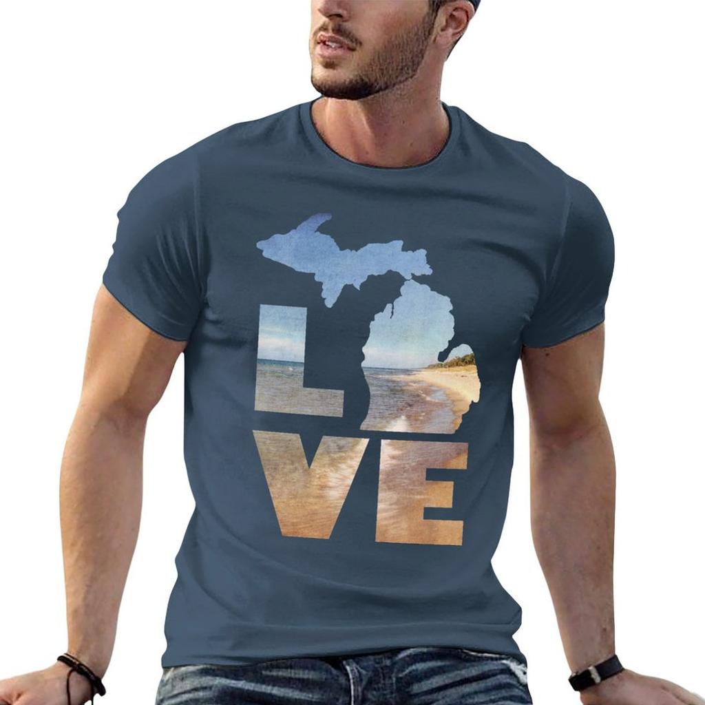 Love in Michigan TShirt AntiPerspiration Workout Top