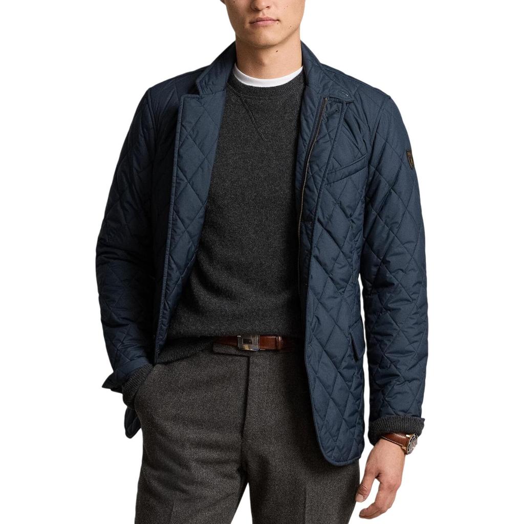 Polo Ralph Lauren Solid Color Long Sleeve Quilted Zip Collar Jacket Men Jackets Blue 710938508-001