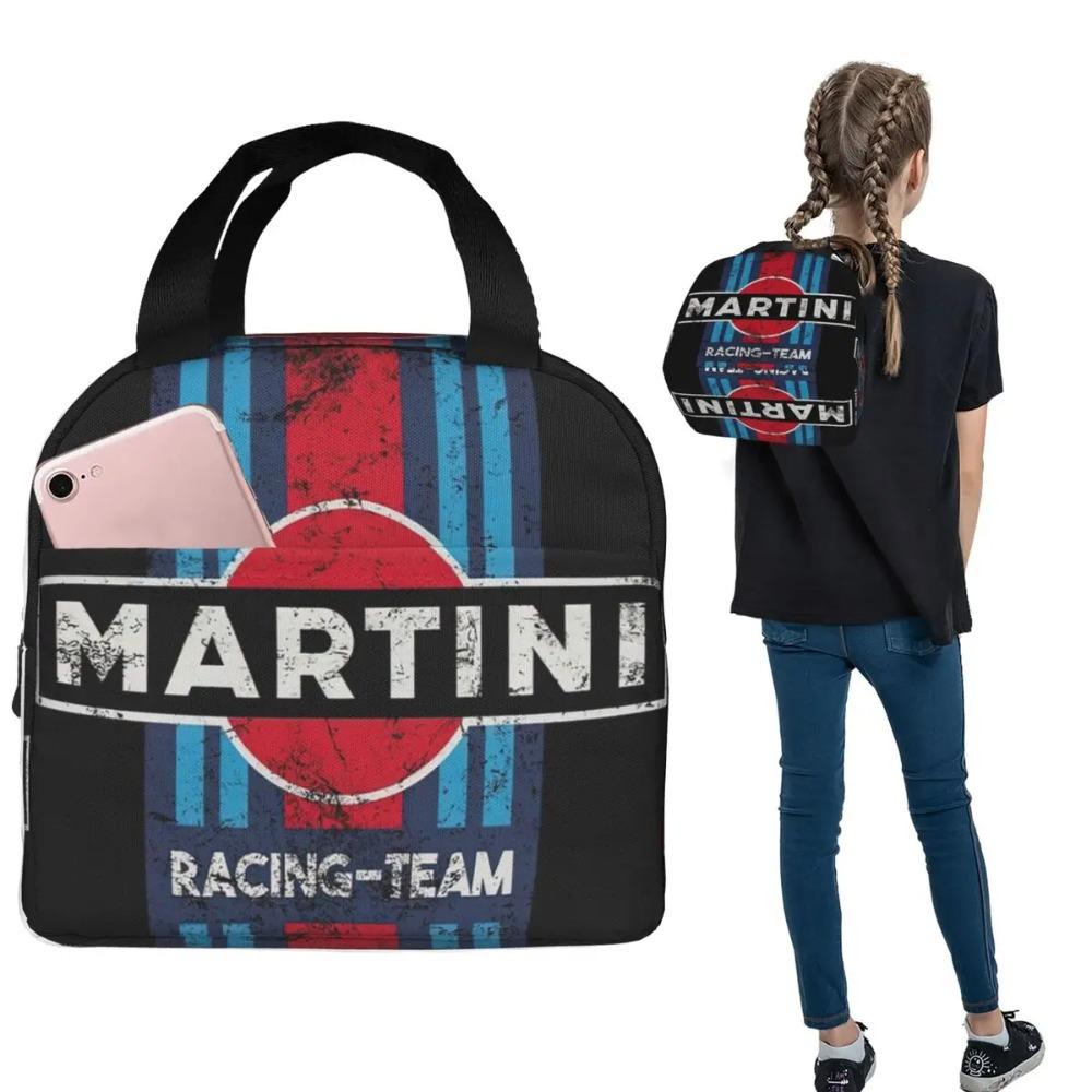 Martinis Race Спортивный автомобиль Автогонки Изолированная сумка для обеда для женщин Дети Портативные контейнеры для еды Термосумка для обеда Сумка-тоут