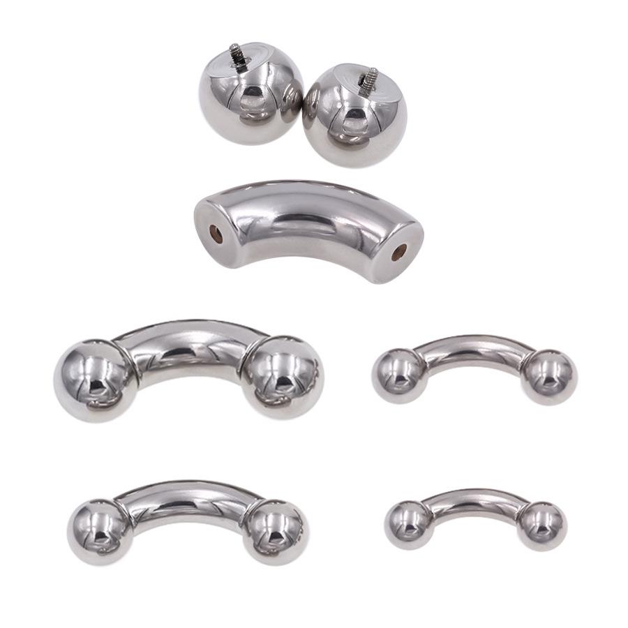 Серьги для пирсинга сосков из нержавеющей стали 316L с большой изогнутой штангой