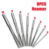 8Pcs HSS M35 M35 C0.5 3/4/5/6/7/8/9/10mm Reamer Machine Chucking Reamer Mill Cutter Tool High Speed Steel