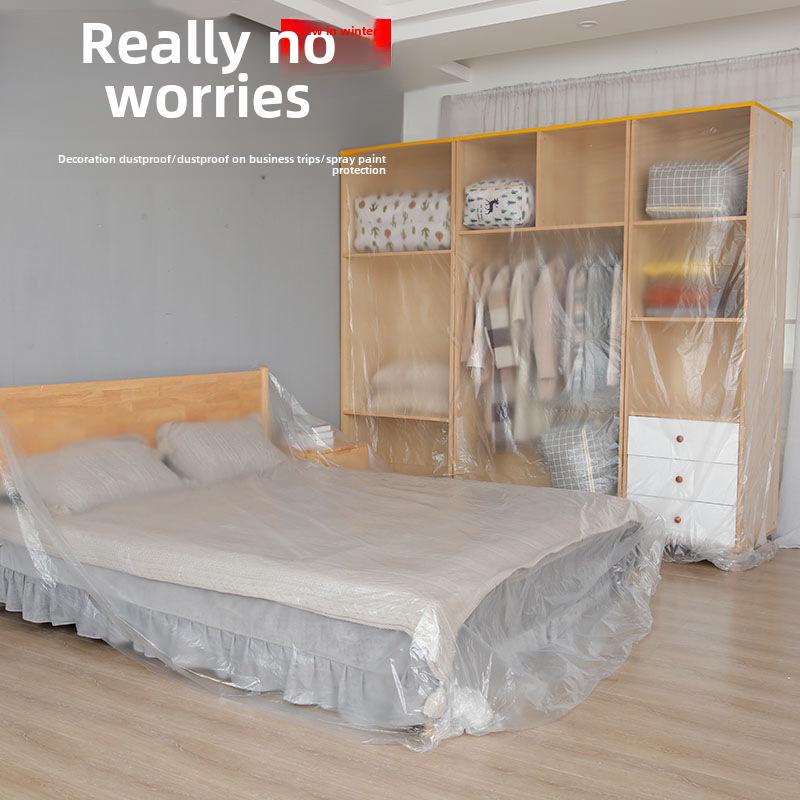 Одноразовая пылезащитная пленка: Пластиковый чехол для дивана и кровати для защиты мебели