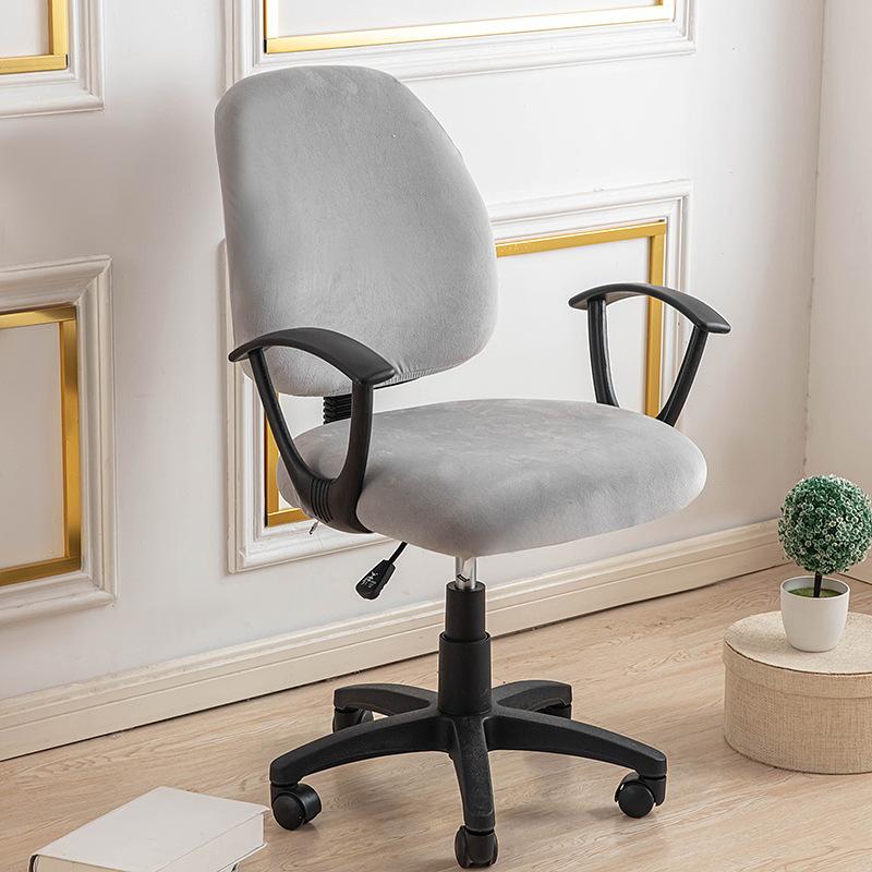 Чехол на домашний стул, утолщенный эластичный офисный стул для рабочего кресла, раздельный чехол на сиденье, однотонный, вращающийся чехол на стул для свадьбы, отеля