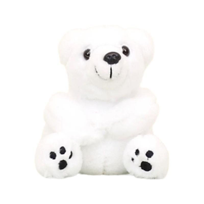 Cute Polar Bear Plush Keychain Adorable Stuffed Animal Doll Perfect Gift Idea