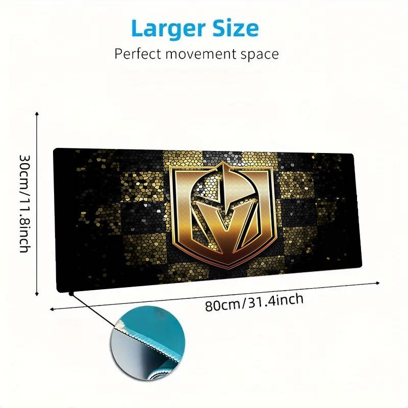 Коврик для мыши Vegas Golden Knights, Большой игровой коврик для стола, Нескользящий XXL коврик для мыши для ноутбука и планшета, Мини-коврик для игрового ПК со прошитыми краями