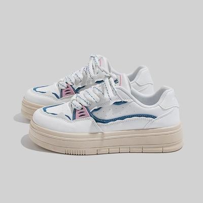 Оптовая продажа женской обуви Весна Новые цветные туфли с мягкой подошвой Белые туфли Модные специальные спортивные повседневные туфли Borad для женщин