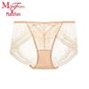 Maniform Women's Sexy Lace Breathable Mid-Low Waist Antibacterial Briefs