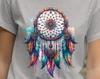 Boho Dreamcatcher T-Shirt, Tribal Feather Spiritual Tee
