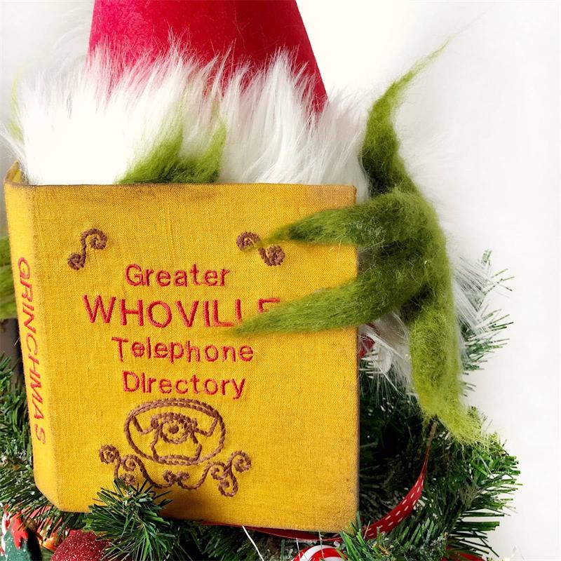 Забавный топпер для рождественской елки, забавная плюшевая кукла в клетку, украшение в стиле рождественской елки