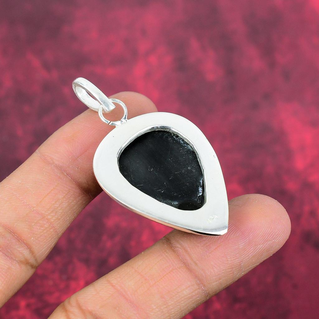 Подвеска Obsidian Eye из цельного серебра 925 пробы, подвеска из драгоценного камня ручной работы, подарки для жены, абсолютно новый кулон